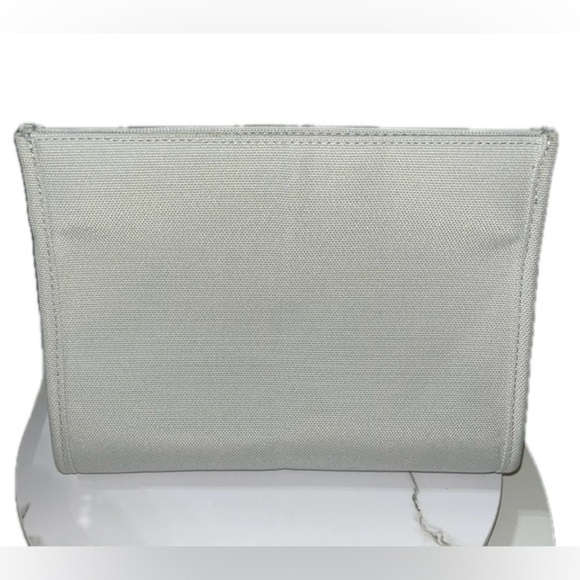 Dior Beauty Gray Trousse Canvas Pouch Cosmetic Makeup Bag - Picture 6 of 9
